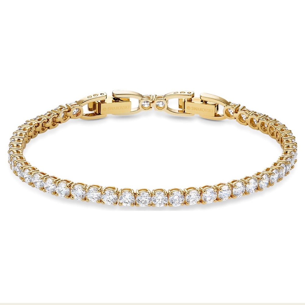 Swarovski gold tennis bracelet
